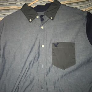 American eagle medium dress shirt black